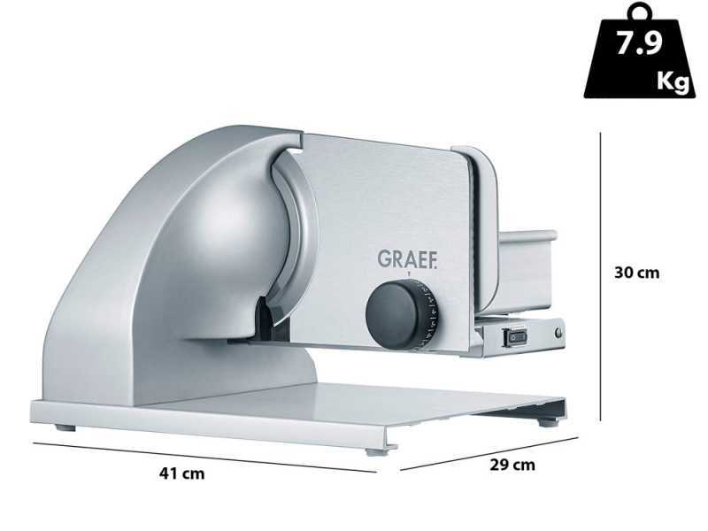 Graef SKS Line 900 Silver - Affettatrice a sbalzo 2 in 1 con affettaverdure - Lama da 190 mm
