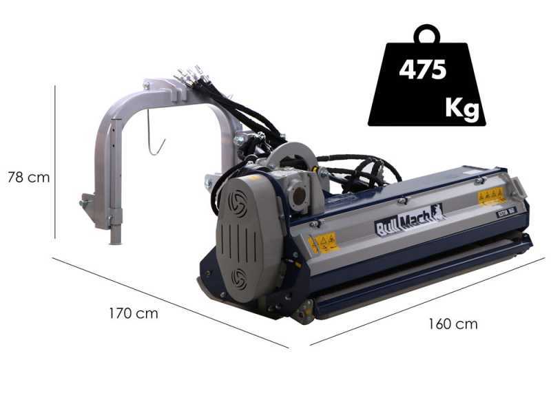 BullMach Estia 140 - Trincia argini laterale per trattore - Serie media
