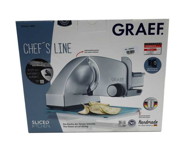 Graef Master M80 Silver - Affettatrice a sbalzo con lama da 170 mm