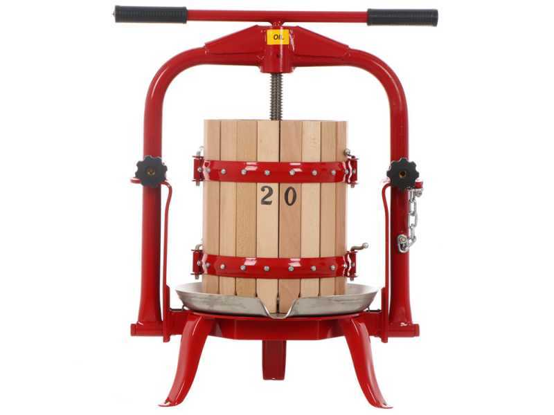 Baesso F20 - Torchio a vite per frutta e verdura 11L - Gabbia in legno