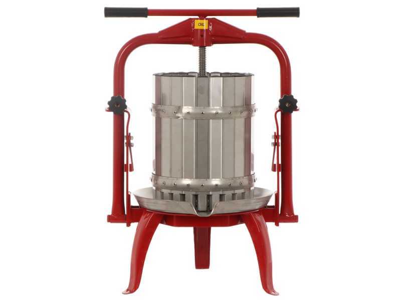 Baesso F25 Inox - Torchio a vite per frutta e verdura 20L - Gabbia in INOX