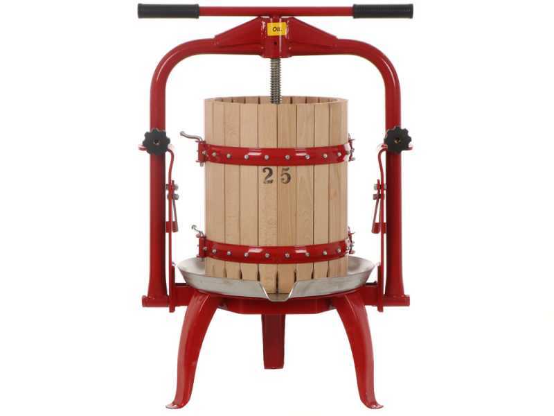 Baesso F25 - Torchio a vite per frutta e verdura 20L - Gabbia in legno