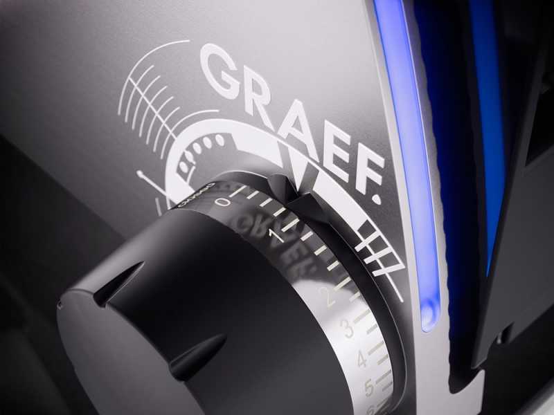Graef SKS Line 700 Rossa - Affettatrice a sbalzo con lama da 170 mm - Con illuminazione a Led