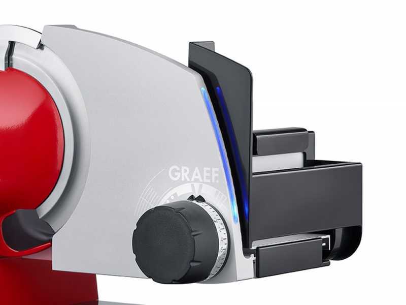 Graef SKS Line 700 Rossa - Affettatrice a sbalzo con lama da 170 mm - Con illuminazione a Led