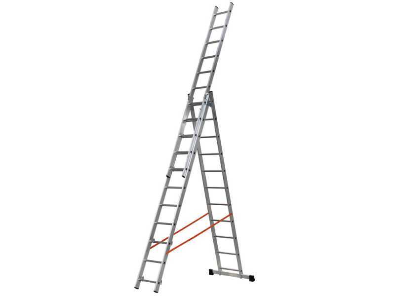 Gierre Modula AL435, 3x11 gradini, 6.83 m - Scala in alluminio - Altezza stimata operativa 7.83 m