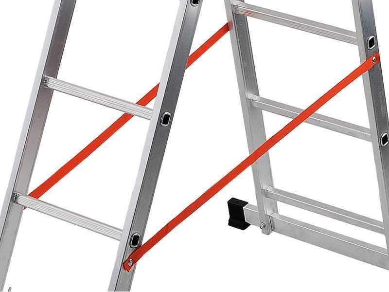 Gierre Modula AL450, 3x14 gradini, 7.96 m - Scala in alluminio - Altezza stimata operativa 8.96 m