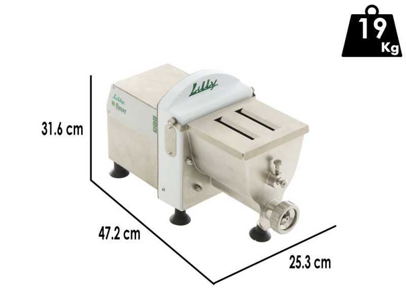 Fimar Lilly PF15E - Macchina per la pasta professionale 2 in 1 - Impasta ed estrude