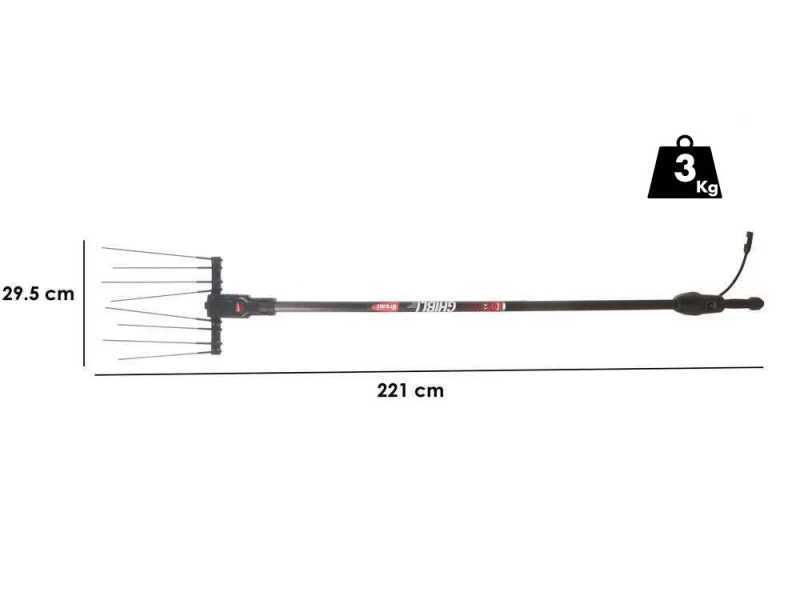 Brumi Zenit 36V - Abbacchiatore elettrico a batteria - Asta Carbonio 200/315cm