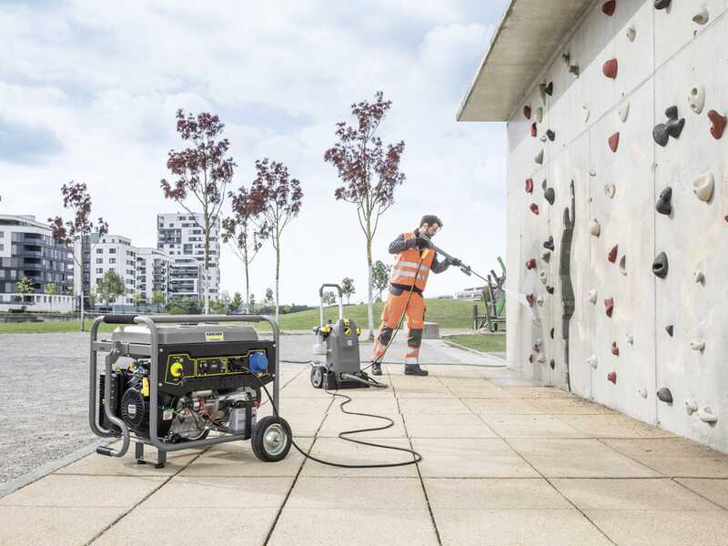 Karcher Pro PGG 6/1 - Generatore di corrente 5 kW monofase a benzina - Carrelato