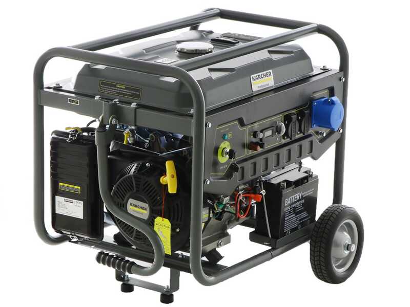 Karcher Pro PGG 6/1 - Generatore di corrente 5 kW monofase a benzina - Carrelato