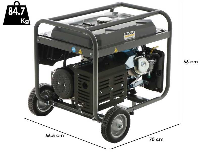 Karcher Pro PGG 6/1 - Generatore di corrente 5 kW monofase a benzina - Carrelato