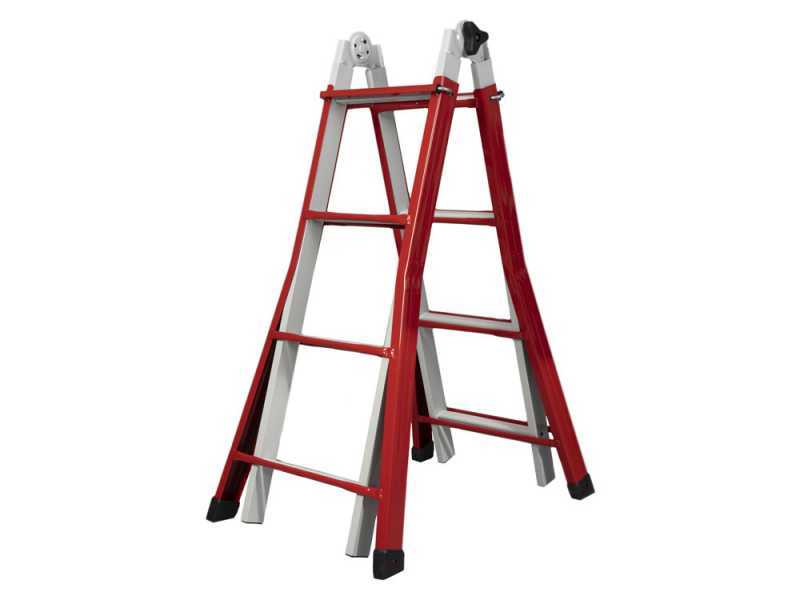 Sicos Simmetria, 2x8 gradini, 3.90 mt - Scala in acciaio telescopica