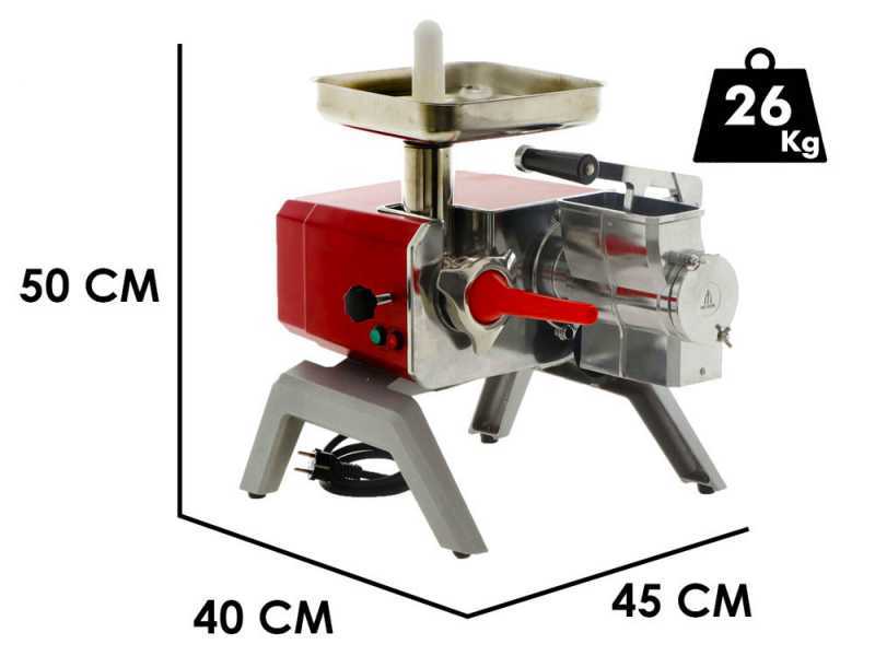 Tre Spade Toollio F9500/MR - Tritacarne elettrico con grattugia - 750W - monofase