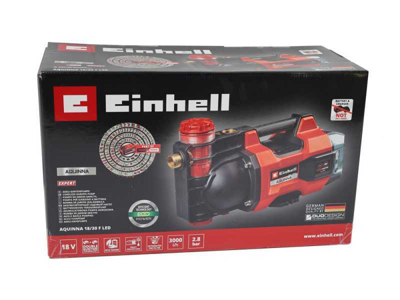 Einhell Aquinna 18/30 F led - Pompa autoadescante a batteria - SENZA BATTERIE E CARICABATTERIE