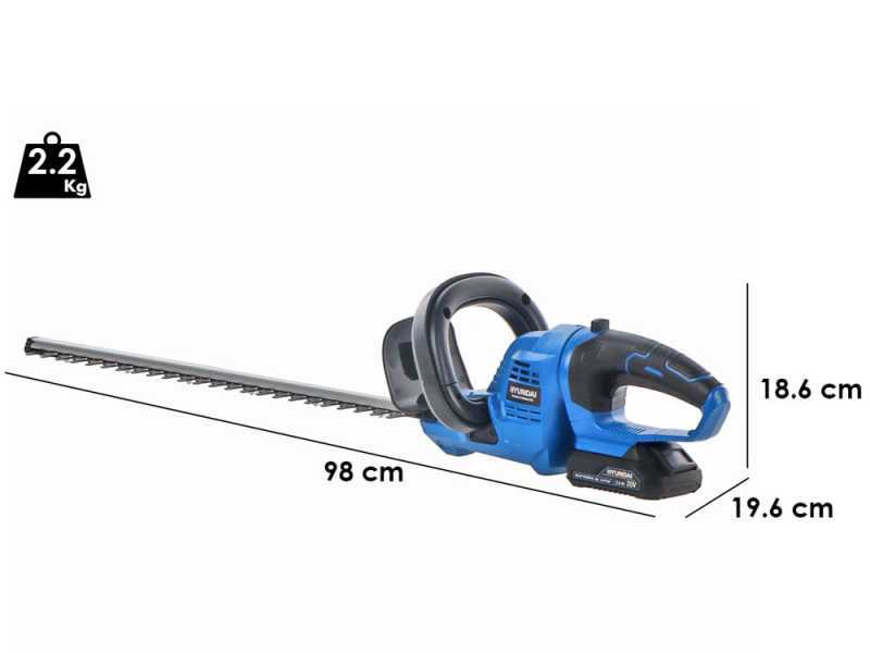 Hyundai LCGS777-1 - Tagliasiepi a batteria 20V/2Ah - Lama da 51 cm