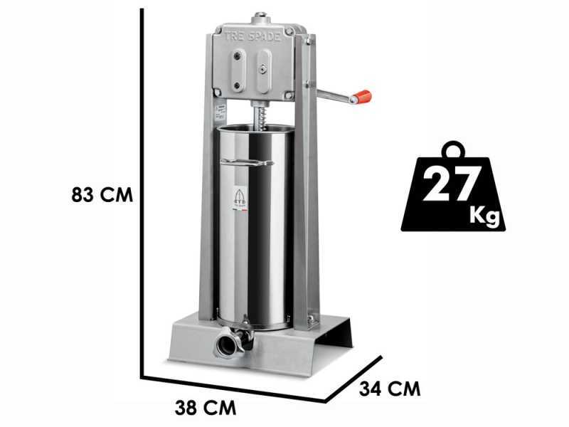 Tre Spade 15/V Deluxe - Insaccatrice verticale manuale 15 Kg - 2 Velocit&agrave;