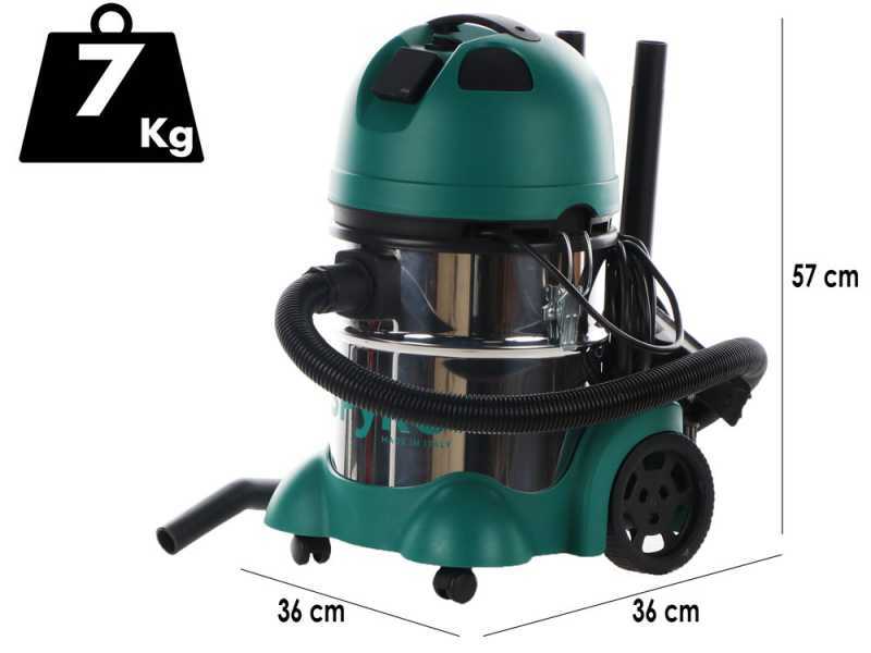 Spyro Wet &amp; Dry 20 INOX Plus- Aspiratore solidi liquidi - Capacit&agrave; 20 lt - 1200W