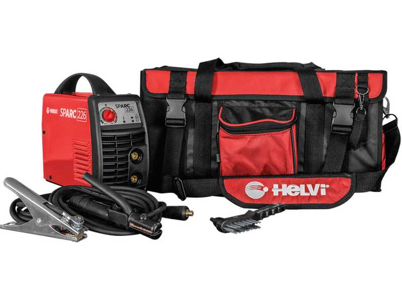 Helvi Sparc 226  - Saldatrice Inverter (MMA) + Borsa, corrente continua (DC)