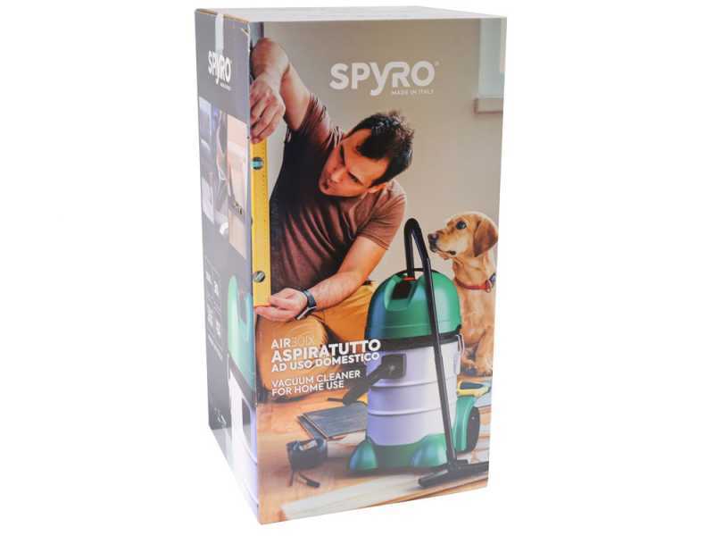 Spyro Wet &amp; Dry 30 INOX- Aspiratore solidi liquidi - Capacit&agrave; 30 lt - 1200W