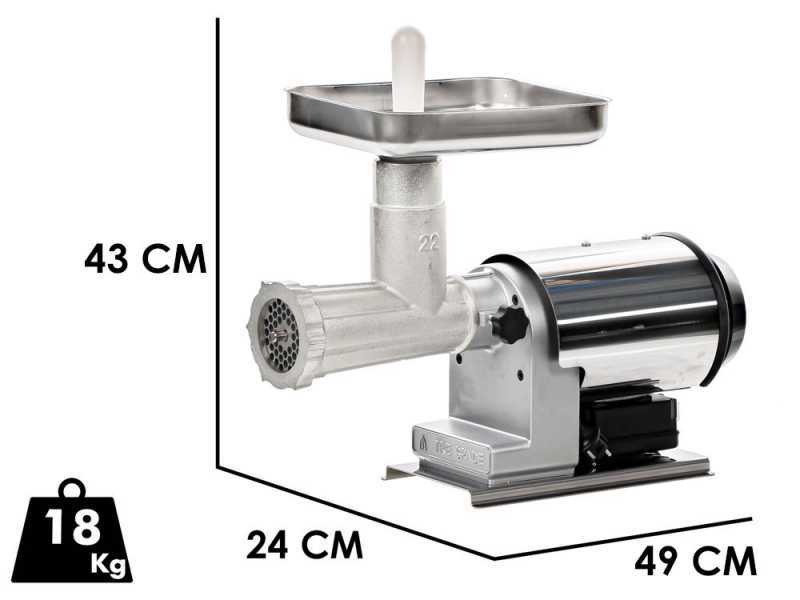 Tre Spade TC-22 Elegant Plus - Tritacarne elettrico - 600W - n.22