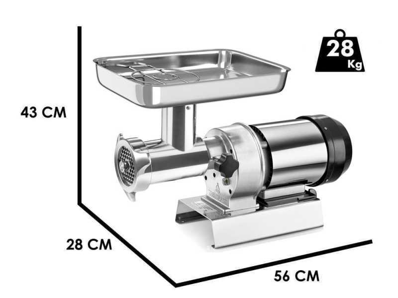 Tre Spade TC-32 INOX/2HP - Tritacarne elettrico - 1500w - N.32