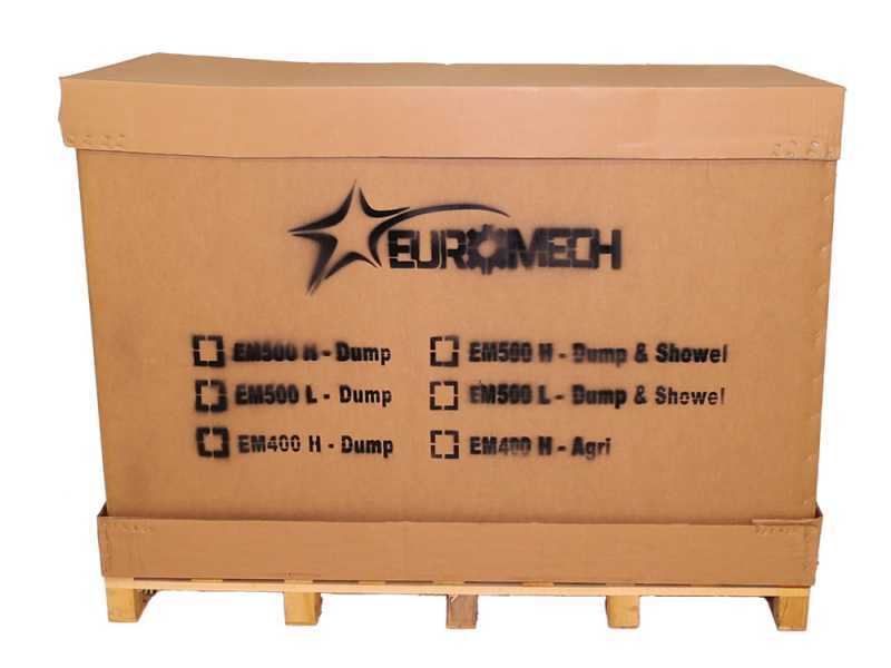 EuroMech EM500H-Agri - Motocarriola cingolata cassone estensibile 500Kg