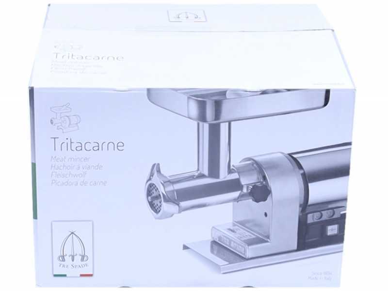 Tre Spade TC-12 PRO INOX DELUXE - Tritacarne elettrico - 750w - N.12