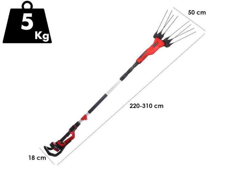 Einhell GE-FS 18/53 - Abbacchiatore a batteria - Asta telescopica - 220-310 cm - 18V 4Ah
