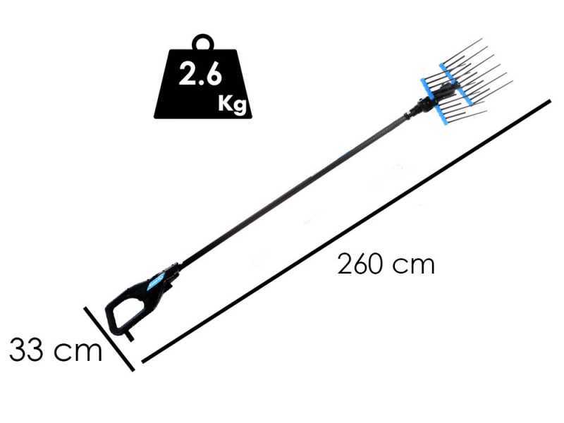 Campagnola Alice STAR 58 PLUS - Asta in carbonio da 200 cm - Abbacchiatore Elettrico