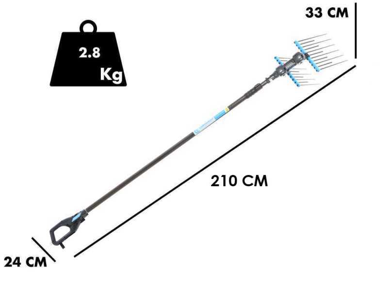 Campagnola Alice STAR 58 PLUS - Asta in carbonio da 150-220 cm - Abbacchiatore elettrico 