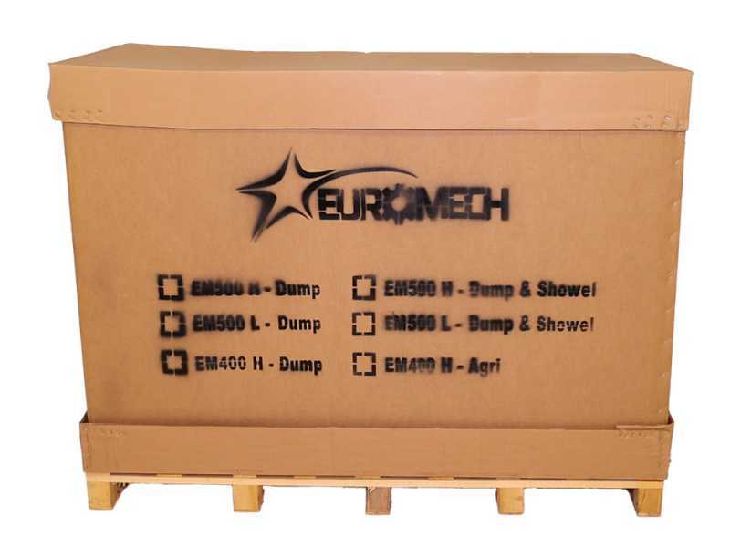 EuroMech EM500H-Dumper- Motocarriola cingolata - Cassone Dumper - Portata 500 Kg