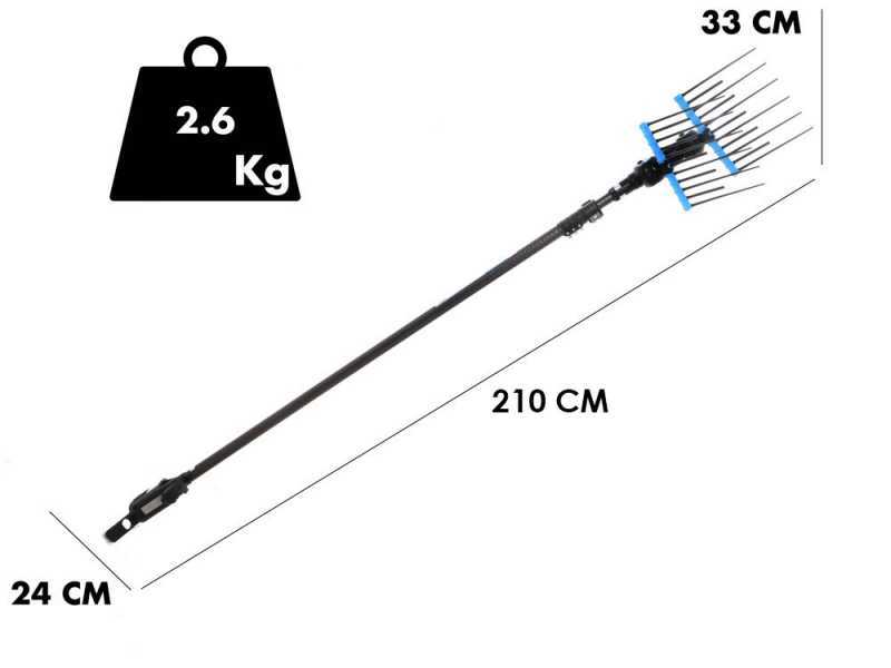 Campagnola Alice STAR ECO - Asta in carbonio da 150-220 cm - Abbacchiatore elettrico