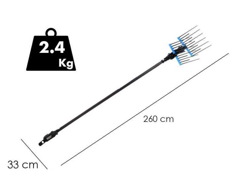 Campagnola Alice STAR ECO - Asta in carbonio da 200 cm - Abbacchiatore elettrico