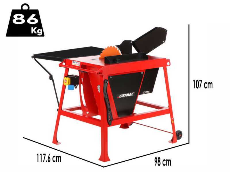 Docma Cutmac BSF315 - Sega circolare da banco monofase - Banco sega per legno