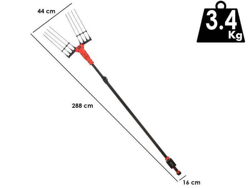 Blue Bird Olimpo 23-56 AT - Abbacchiatore a batteria - 21 V - Asta telescopica -  SENZA BATTERIE E CARICABATTERIE
