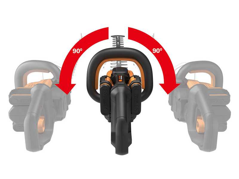 Worx NITRO WG286E.9 - Tagliasiepi con lama da 60 cm in acciaio - SENZA BATTERIA E CARICABATTERIA