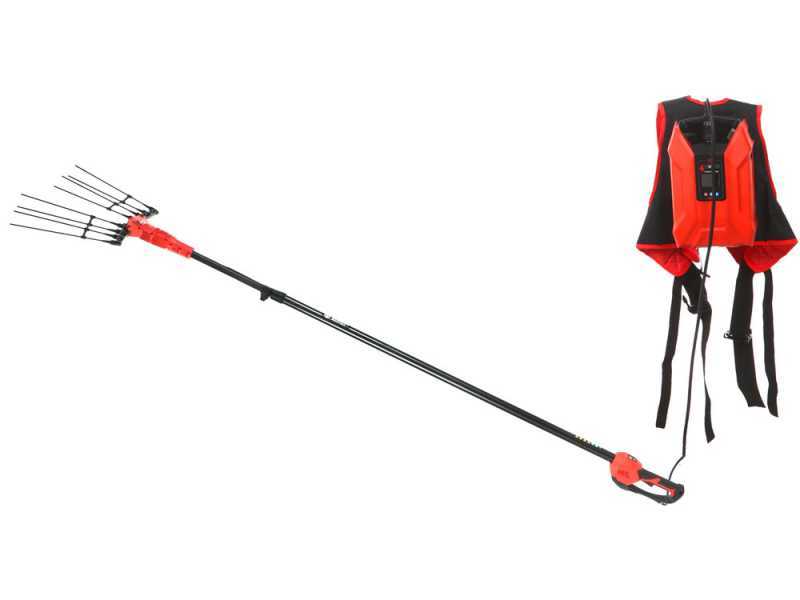 Blue Bird Olimpo 23-56 AT - Abbacchiatore a batteria - Batteria a zaino - Asta telescopica - 50.4V 18Ah