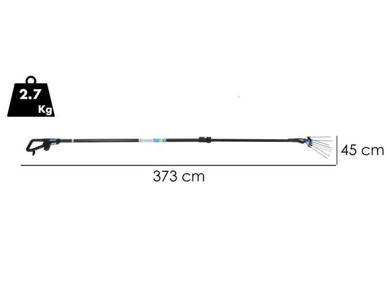 Campagnola Master  - Asta in Carbonio e alluminio 185-270 cm - Abbacchiatore elettrico a batteria