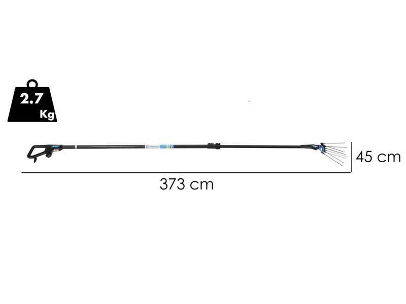 Campagnola Master  - Asta in Carbonio e alluminio - 288 - 373 cm - Abbacchiatore elettrico a batteria