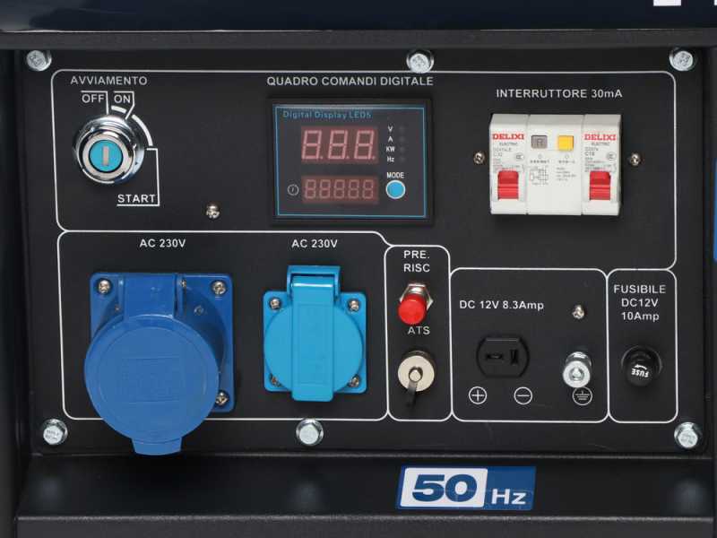 Hyundai HP7500CXE - Generatore di corrente diesel 5.2 KW - Continua 4.5 kw Monofase