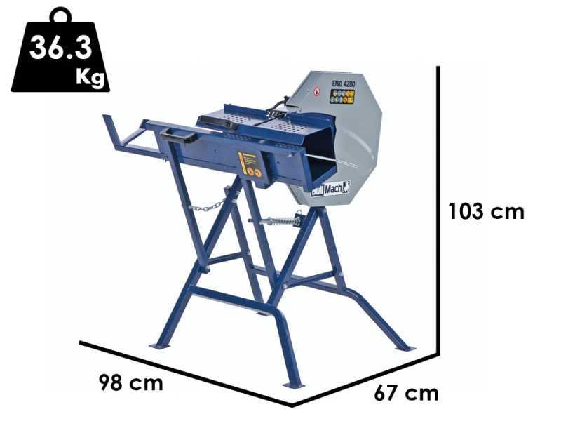 BullMach ENIO 4200 - Tagliatronchi elettrico - Sega circolare a cavalletto monofase