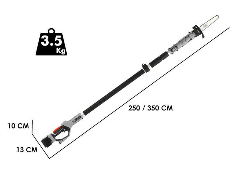 Volpi KVS7100P - Potatore a batteria su asta telescopica - 2 x 21.6V 4.0Ah