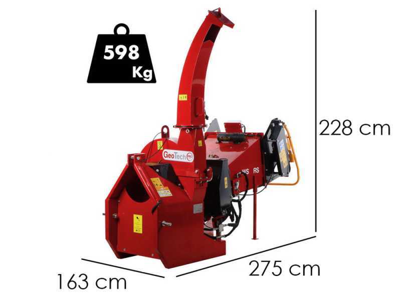 GeoTech-Pro WS72RS - Biotrituratore a trattore - Con rulli di trascinamento a controllo idraulico