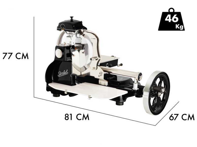 Berkel B3 Nero - Affettatrice a volano con piedistallo - Lama in acciaio al cromo da 300 mm