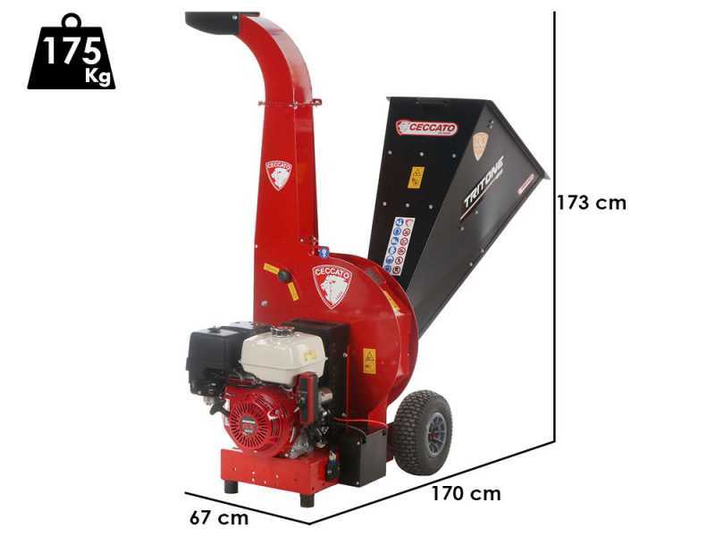 Ceccato Tritone BIG - Biotrituratore a scoppio - Motore Honda GX390 avviamento elettrico