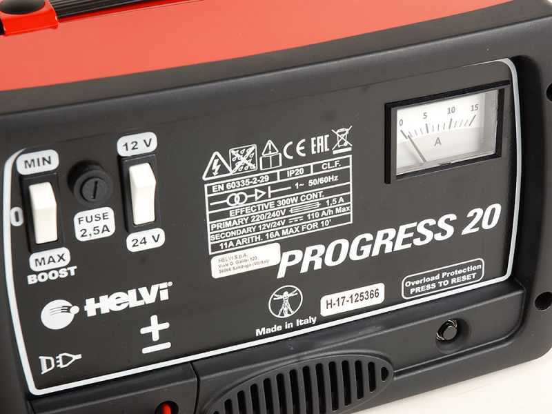 Helvi Progress 20 - Caricabatterie - 12/24V - monofase