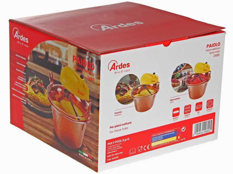 Ardes AR2480 - Paiolo elettrico in rame - 3,5L - 15W