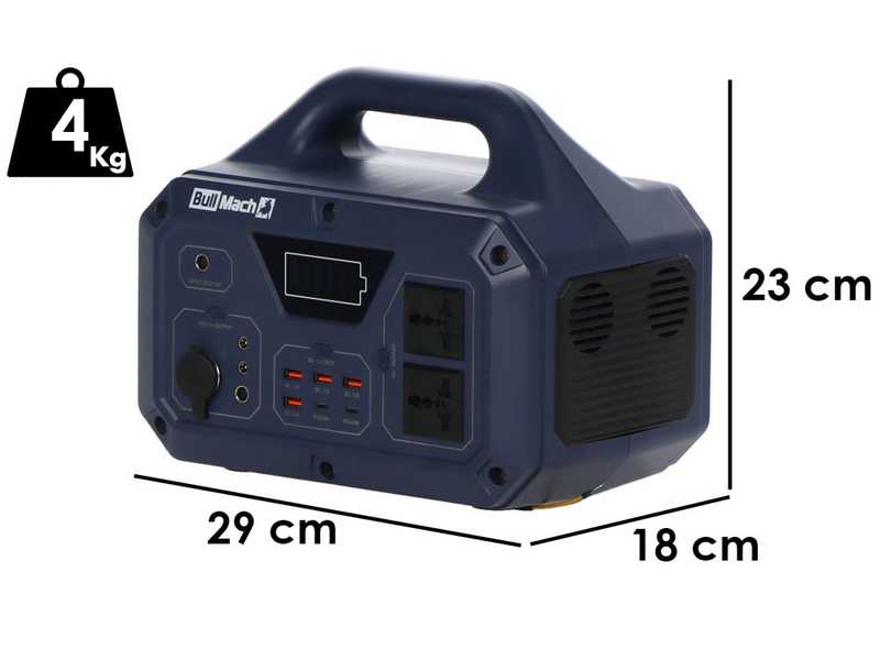 BullMach Elektron 500 - Power Station Portatile - 500W/499.5Wh 3.7V