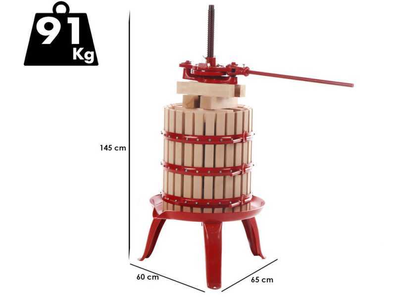 Baesso Torchio 45 - Torchio per uva manuale - 95 lt