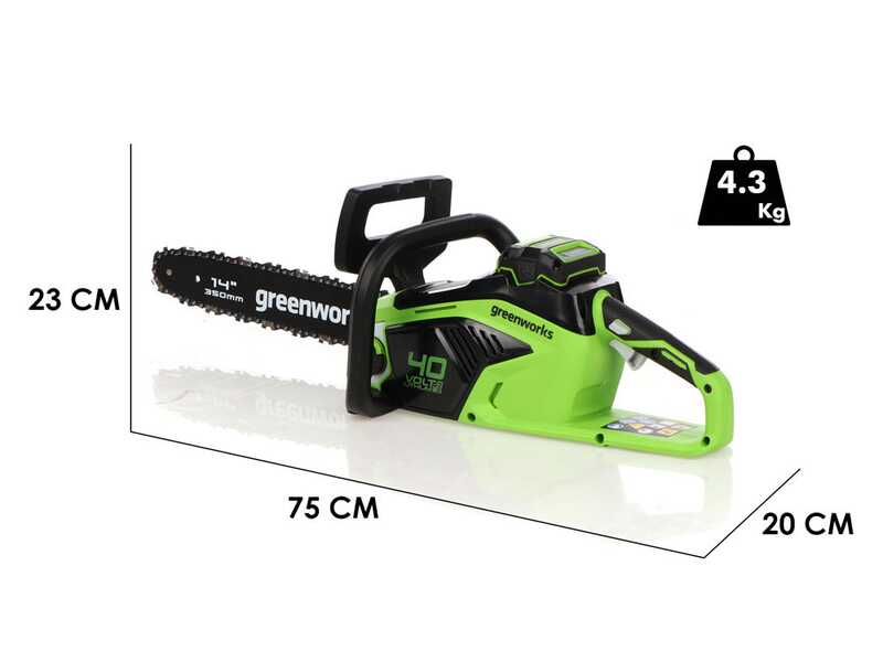 Greenworks GD40CS15K4 - Elettrosega a batteria 40V 4Ah - Lama da 35cm